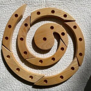 WALDORF BIRTHDAY ADVENT SPIRAL plus decorative ornaments plus brass rings USED